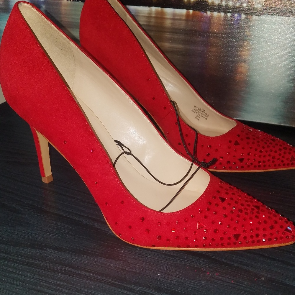 Marc Fisher Heels with Red Sparkle